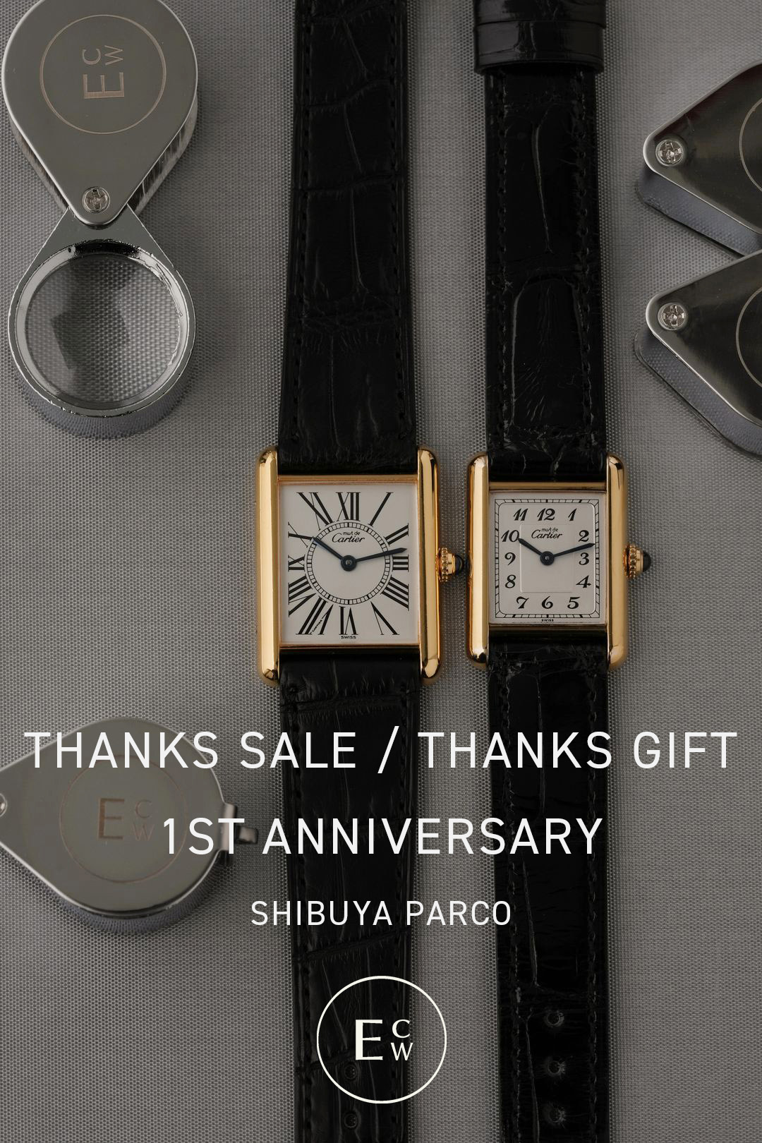 江口洋品店 江口時計店 渋谷パルコ 1ST ANNV. THANKS SALE / THANKS GIFT 7.10(FRI)-8.2(SUN)