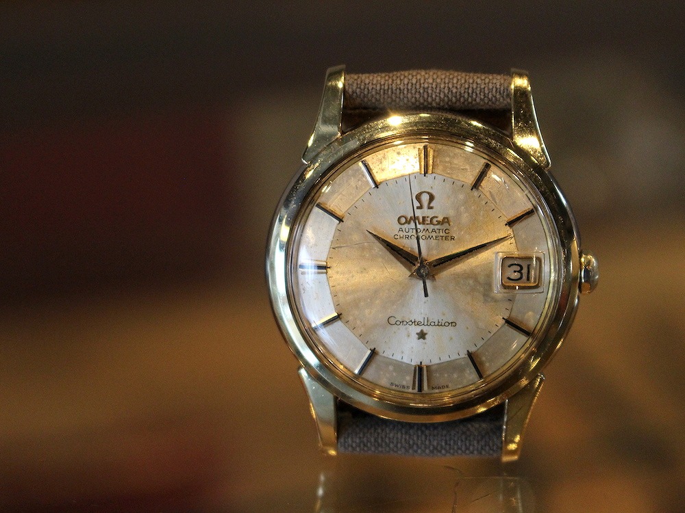 OMEGA Constellation 自動巻　アンティーク　12角 稼働品 オメガ/コンステレーションデイト/12角パイパンシルバーダイヤル