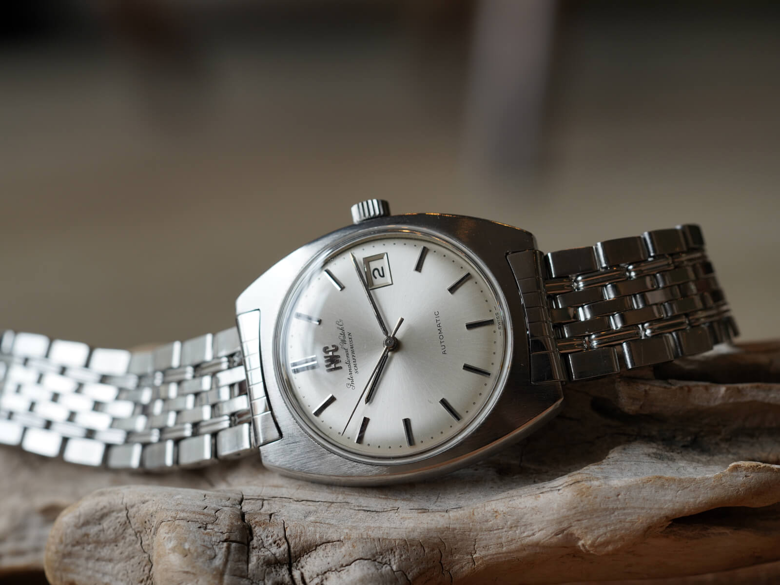 OH済 1970年製 IWC レディース 自動巻き ミッドサイズ お魚リューズ IWC ヨットクラブ 魚リューズ 純正ブレスレット Cal.8541B 自動