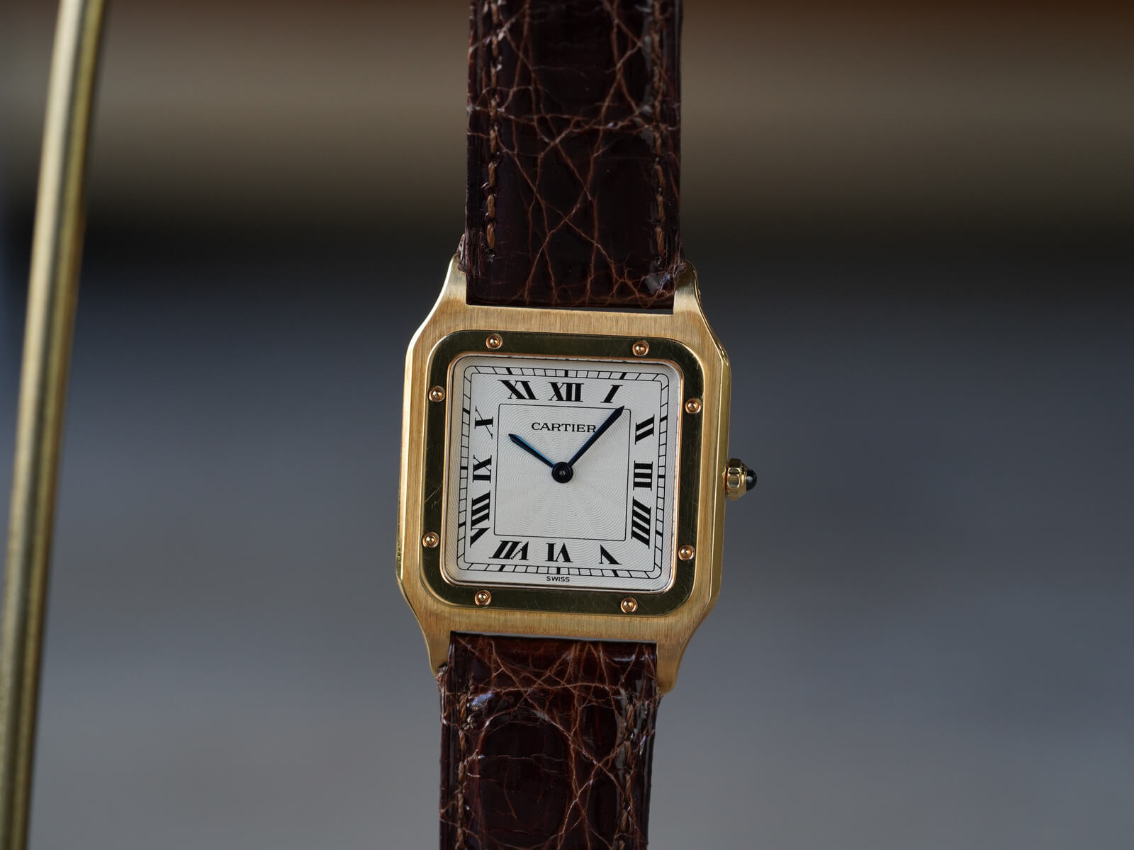 Cartier カルティエ　サントス　デュモン LM  レザーベルト カルティエ サントス デュモン LM アリゲーターレザー ユニ