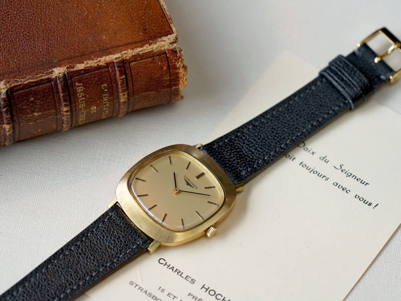 稼動品　LONGINES ロンジン　スクエア　純正ベルト　ゴールドケース　腕時計 正規品 LONGINES ロンジン 腕時計 ゴールド ヴィンテージ
