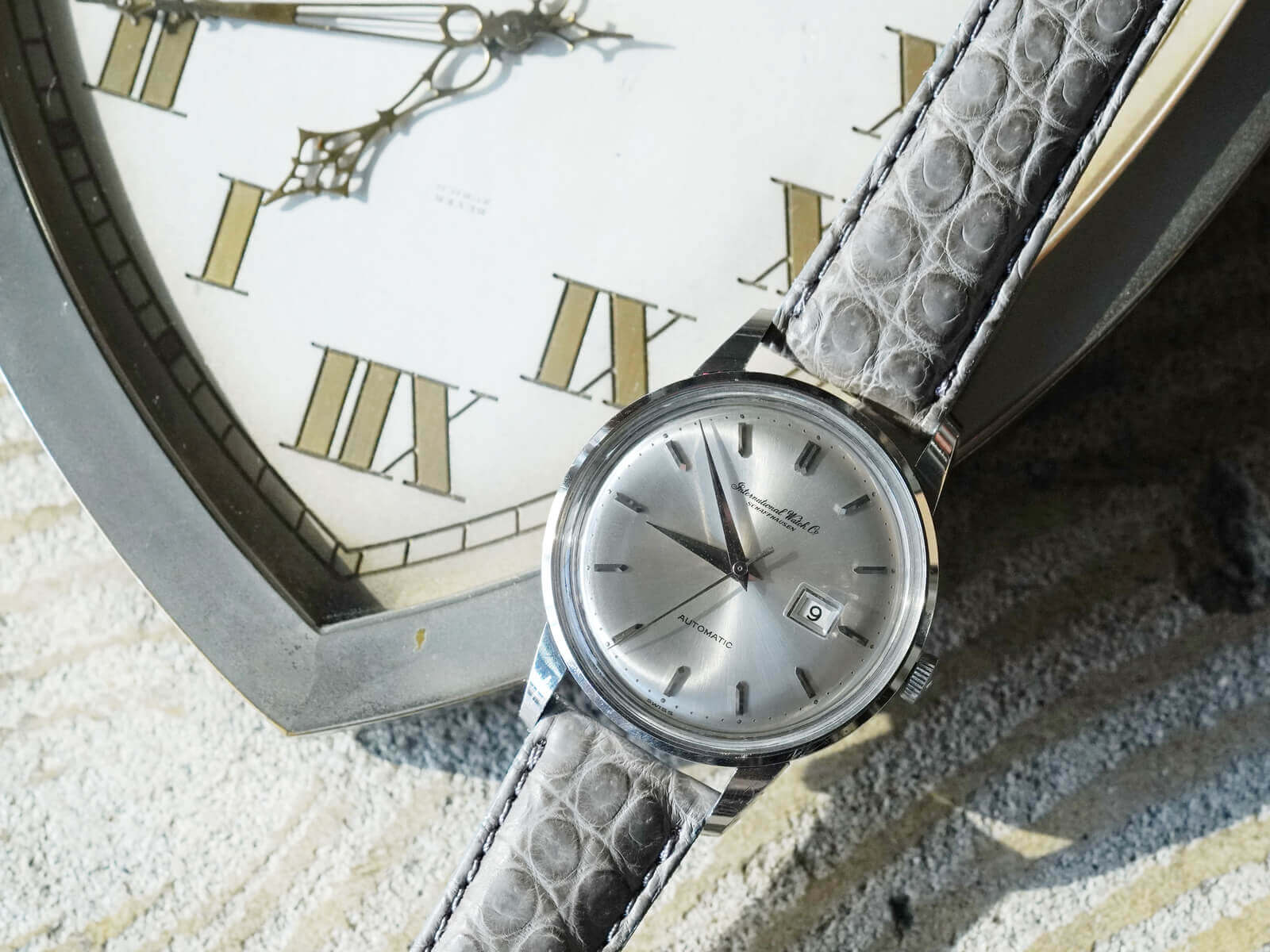Old England オールドイングランド 腕時計 タイガーアイ f292 IP-2384| IWC オールドインター 名機Cal.83 手巻き スモール