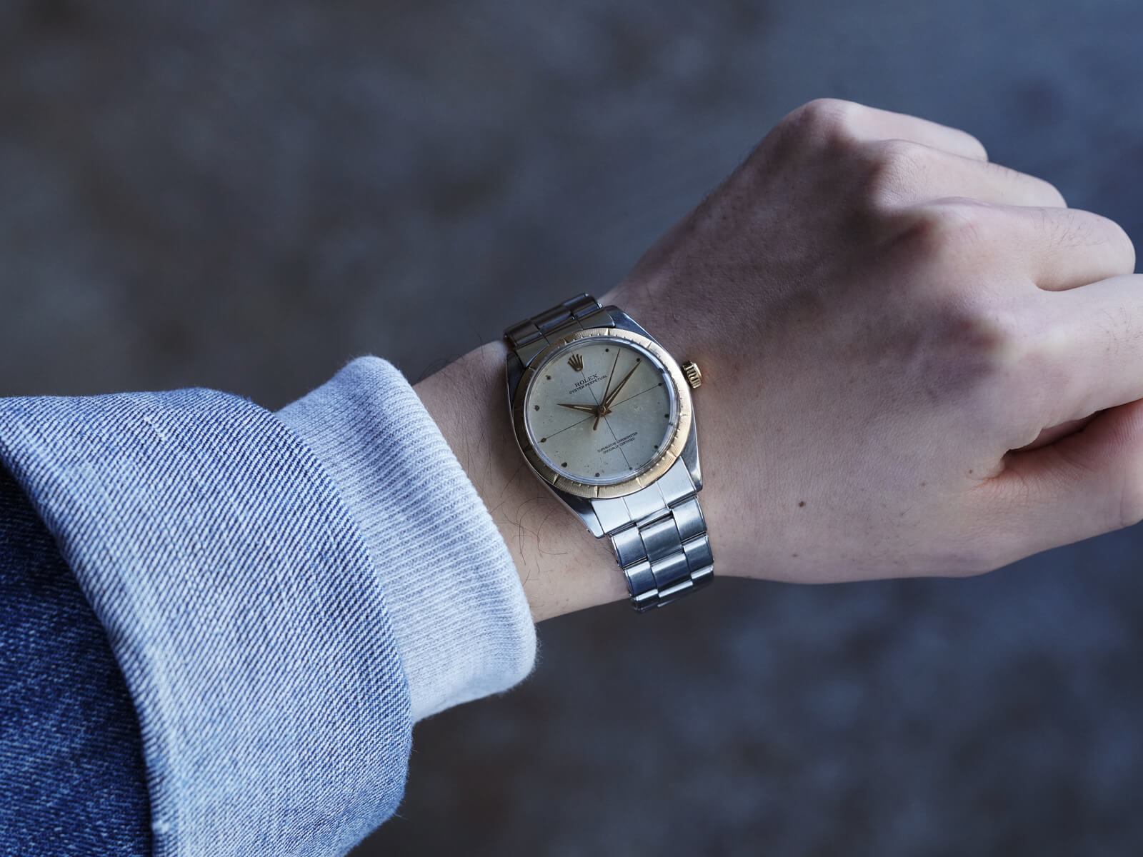 ROLEX オイスターパーペチュアル　シルバー ロレックス/オイスターパーペチュアル/シルバーゼファーダイヤル