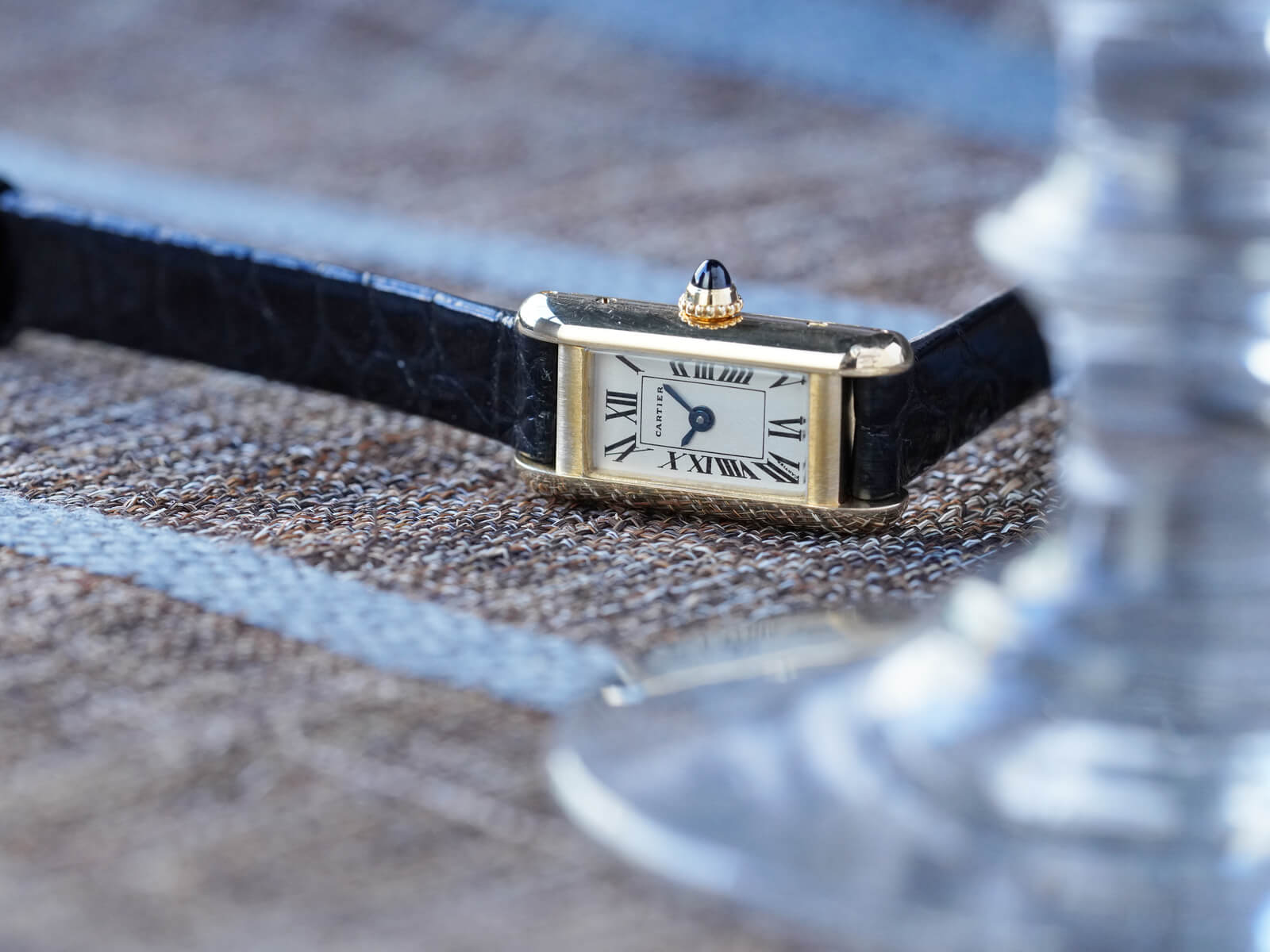 Cartier(カルティエ)
ゴールド ボールペン カルティエ/タンクアロンジェ/SWISS/ホワイトローマンダイヤル