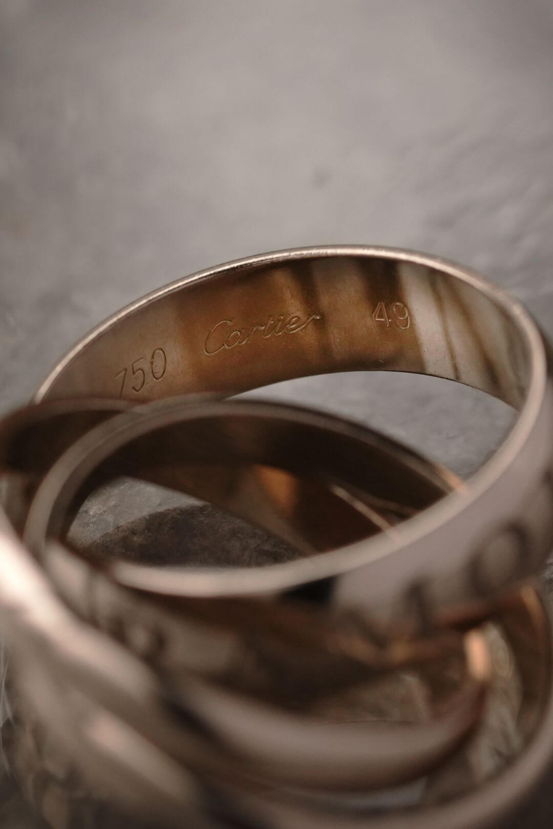 カルティエ トリニティリング 15号 ギャランティ ケース付き ヴィンテージ カルティエ/トリニティリング/Cartier/Trinity Ring/White Gold