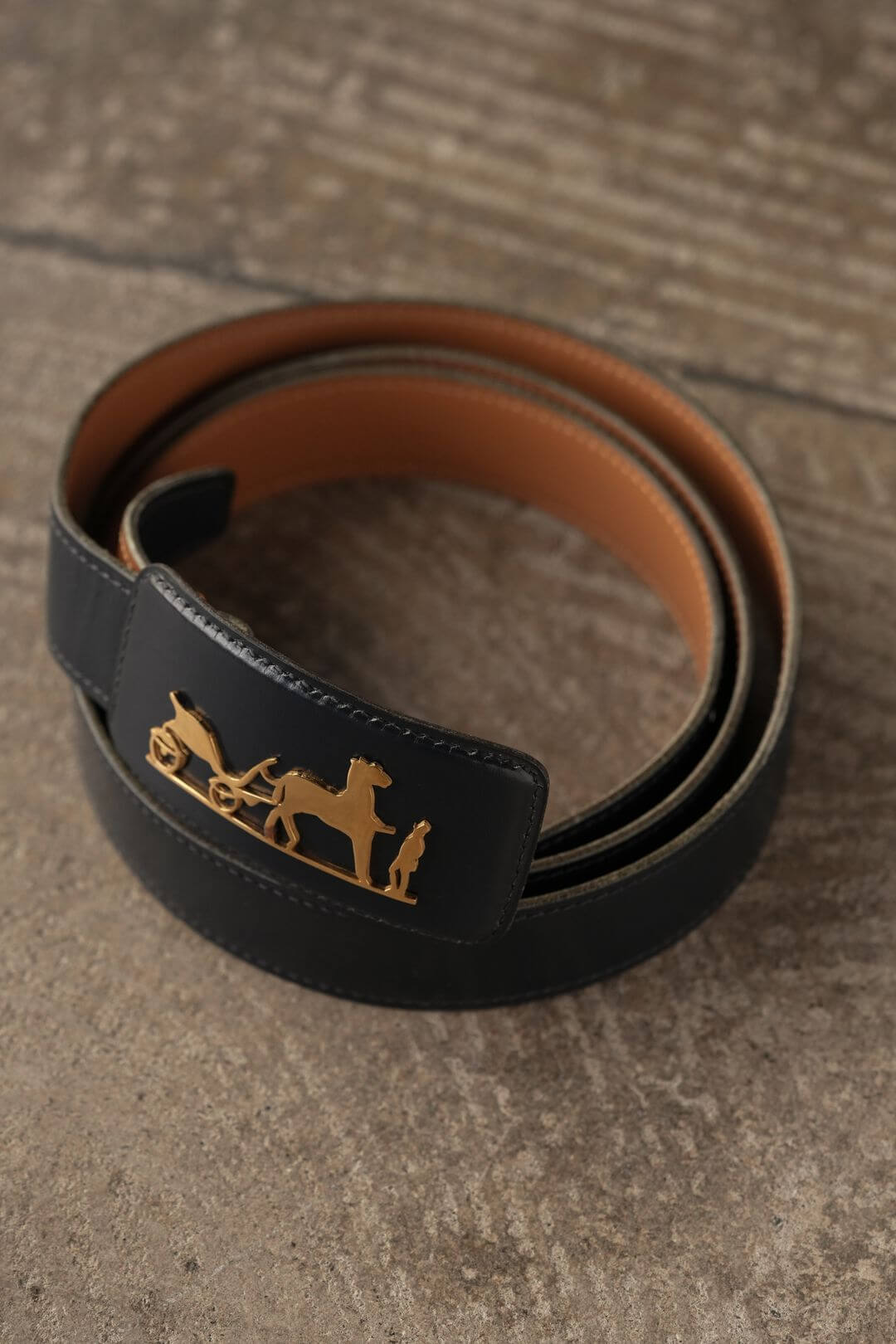 エルメス ルーリーブレス ゴールド金具 レザー ブラッグ ボルドー