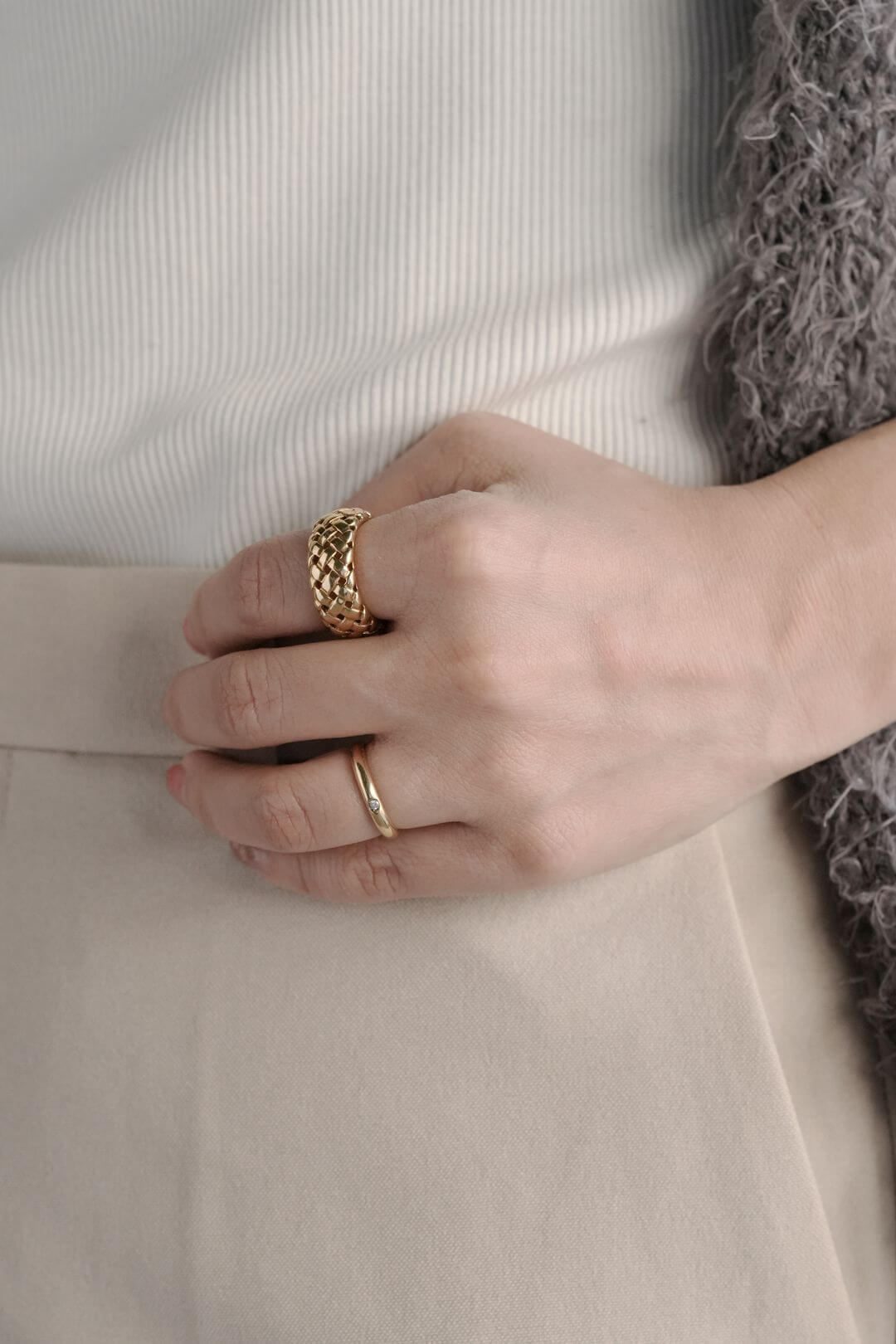 ◆VINTAGE◆【Tiffany & Co】ミネヴァリー*リング ティファニー/ミネヴァリー/ヴァネリー/イエローゴールド/リング
