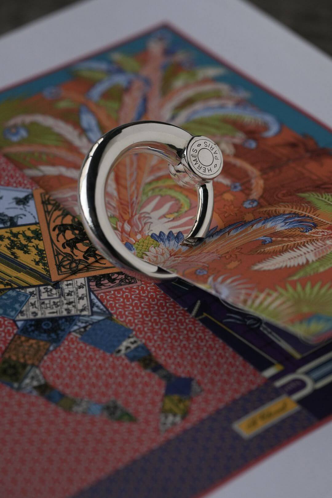 エルメス/セリエ/シルバー/キーリング/Hermes/Sellier/Engraving