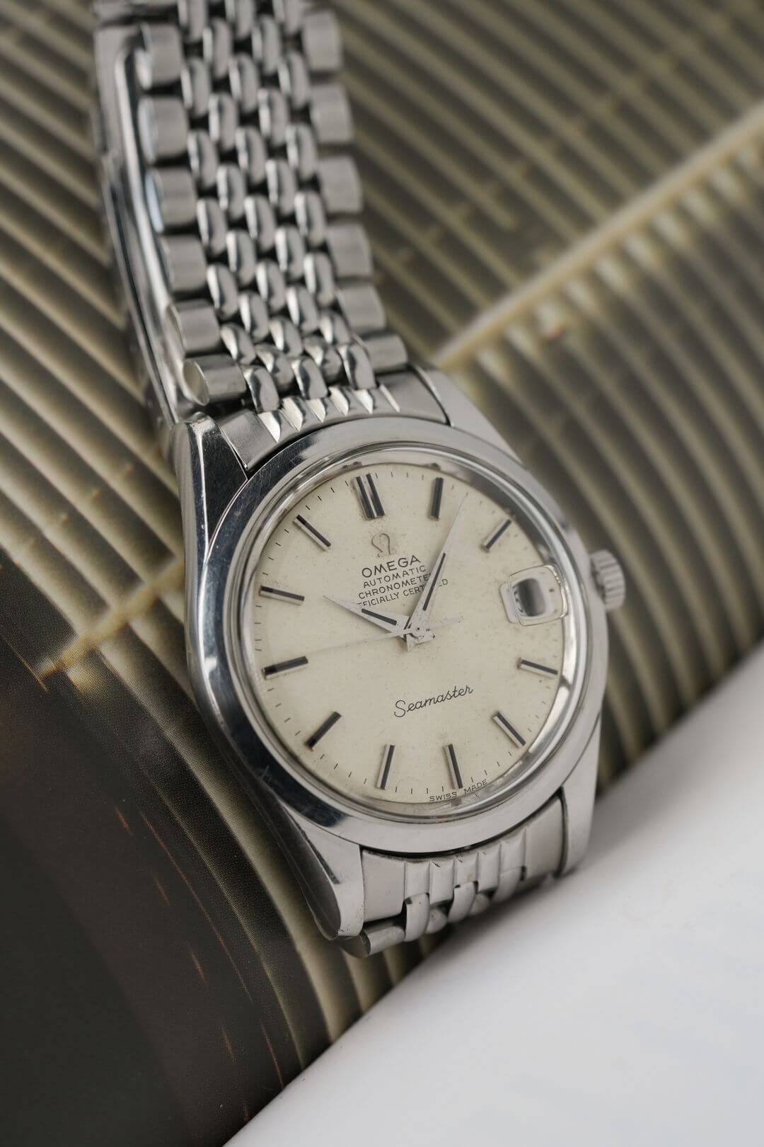 オメガ/シーマスターデイト/シルバー/クロノメーター/Omega