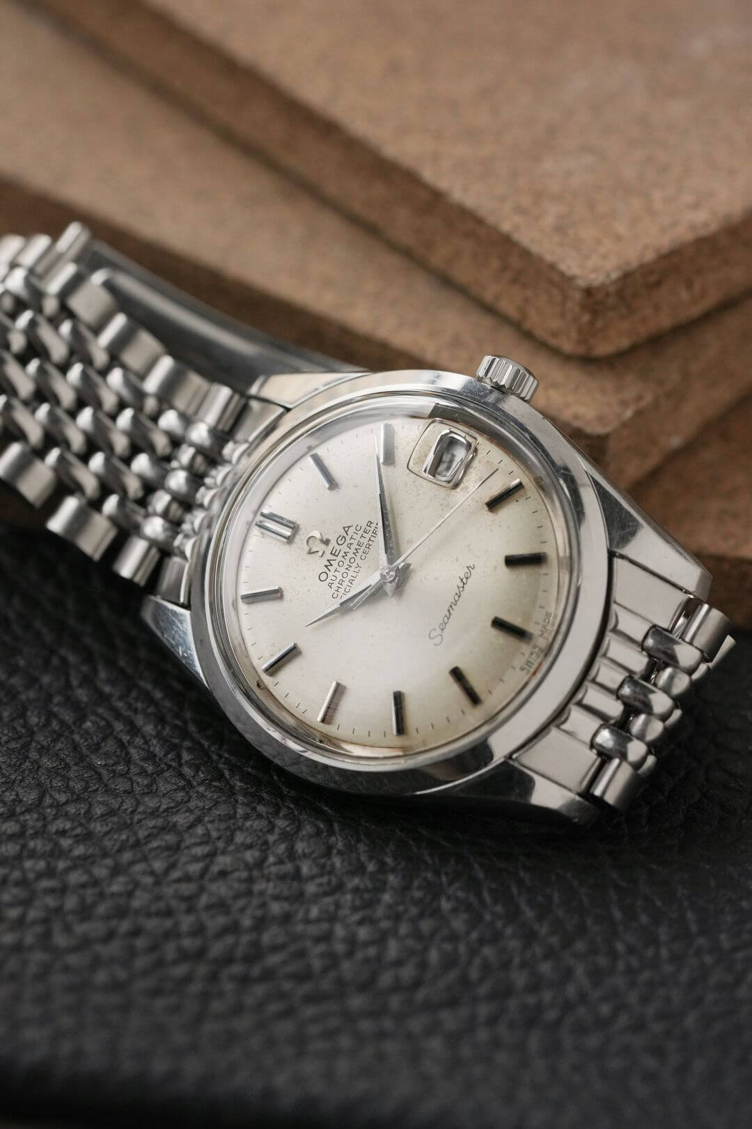 お*り様 OMEGA Seamaster 自動巻き腕時計 シルバー オメガ/シーマスターデイト/シルバー/クロノメーター/Omega