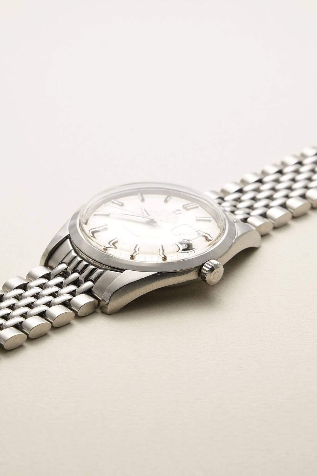 オメガ アナログ時計 シルバー オメガ/シーマスターデイト/シルバーダイヤル/Omega/Seamaster