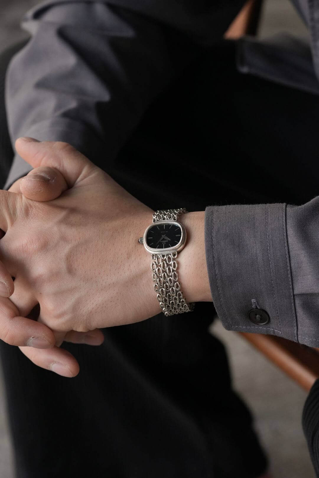 オメガ/デヴィル/ステップドオーバルケース/モザイクブルー