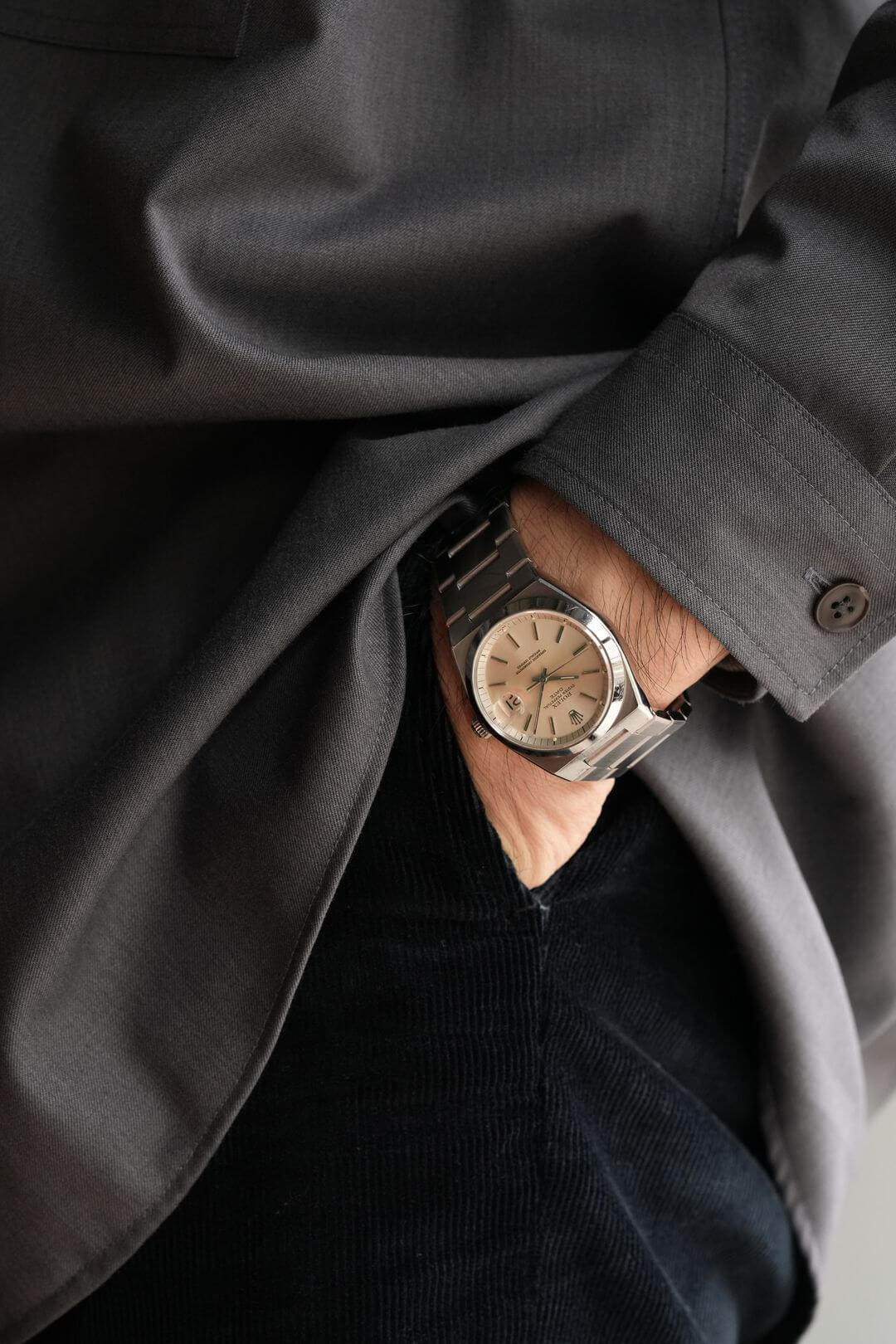 【５０年前に。。】ROLEX オイスターパーペチュアル 手巻き時計 36mmの小顔に絶妙なゴールド使い】50年代初期のオイパペ風で