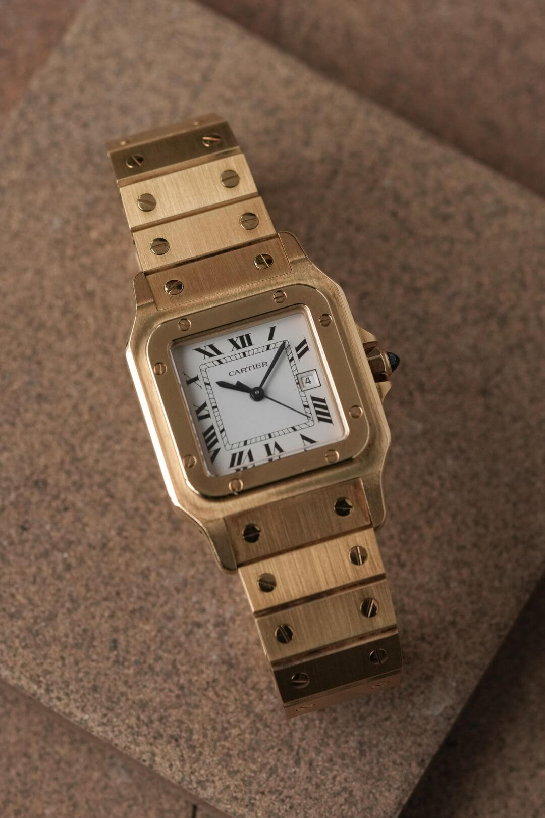 メンズ腕時計　Cartier カルティエ サントスガルべ　LM カルティエ/サントスカレ/サントスガルベLMデイト/ホワイト