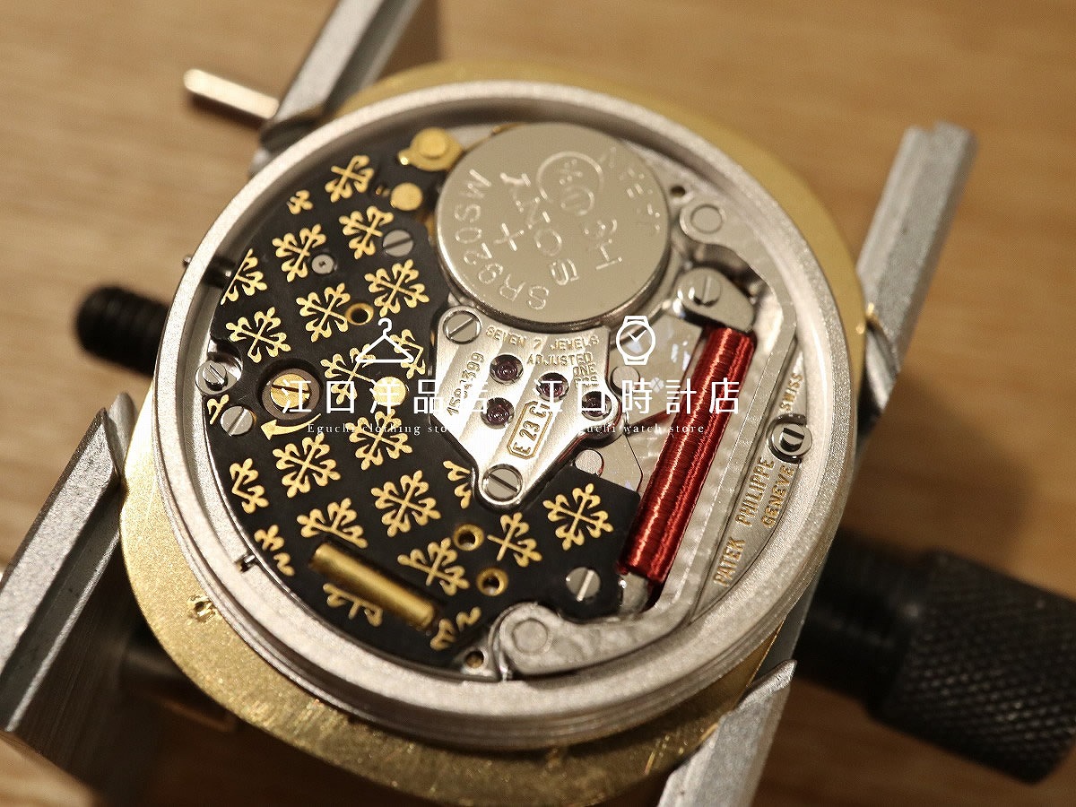 【希少】【パテックフィリップ】ヴィンテージ タイタックピン ブルー×ゴールド色 VINTAGE WATCHES: 1970年代のパテック フィリップ エリプス
