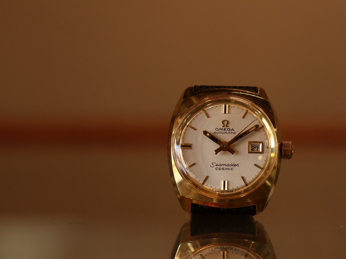 OMEGA Seamaster 自動巻き ゴールド シルバー オメガ/シーマスターデイトコスミック/シルバーダイヤル