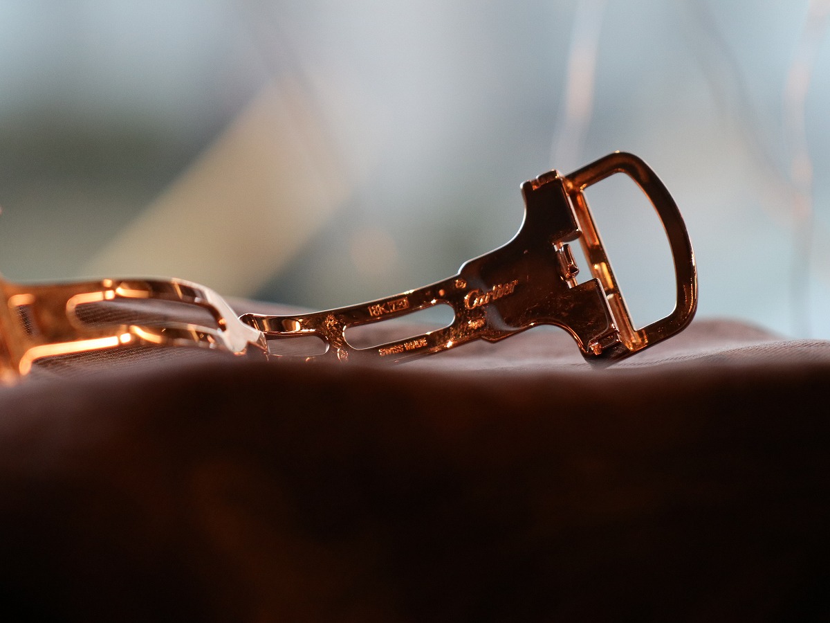 【早い者勝ち】Cartier ゴールドバックル カルティエ/可動式Dバックル16mm/18KYG金無垢/90s/Cartier