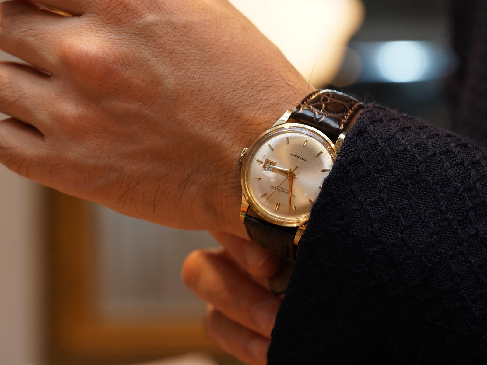 IWC/オールドインター/寄り目デイト/バレットシルバーダイヤル
