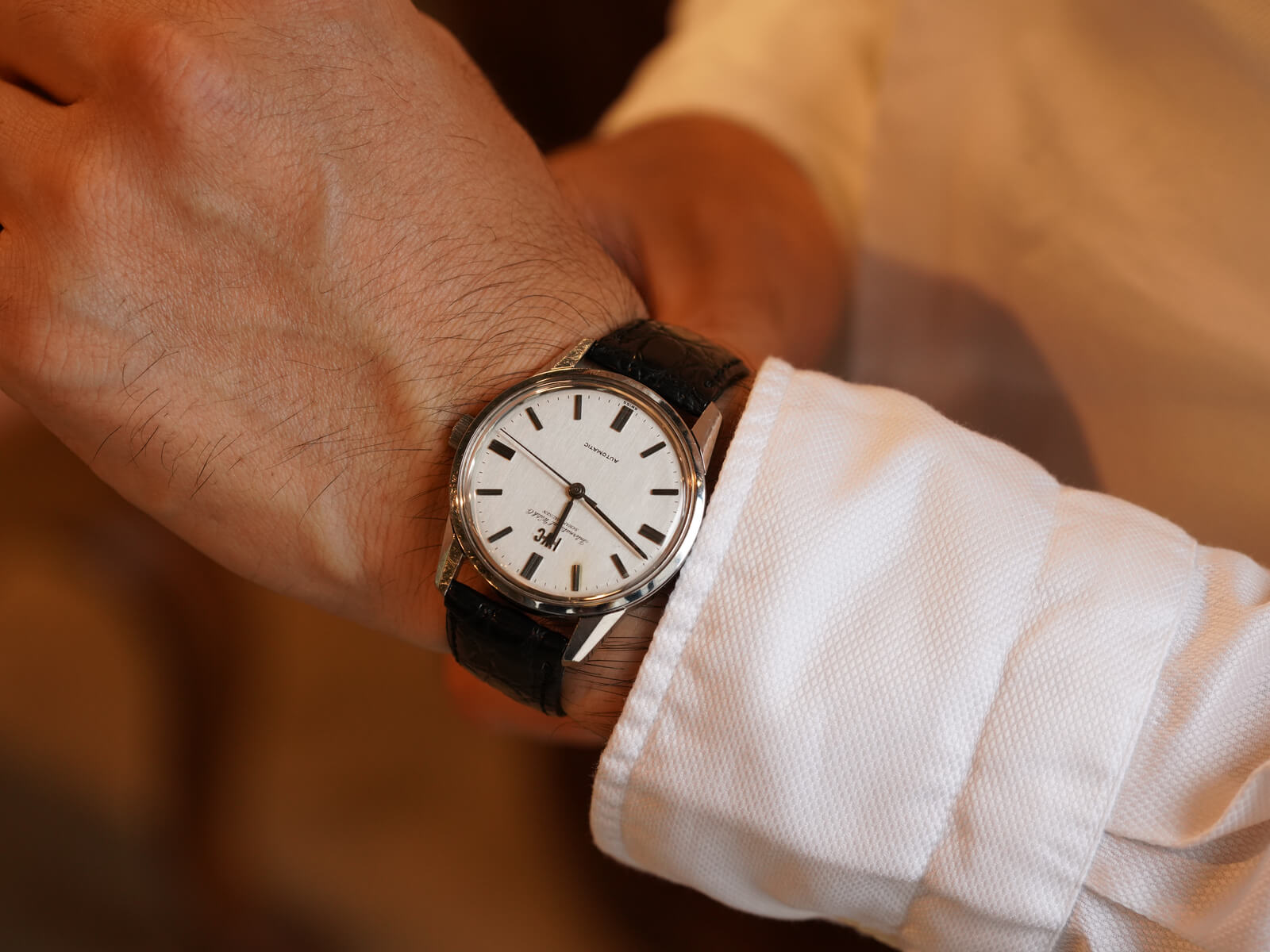 と*し様 オールドインター　IWC シャフハウゼン　シルバー 自動巻き 腕時計 IWC/オールドインター/シャフハウゼン/シルバーダイヤル/魚