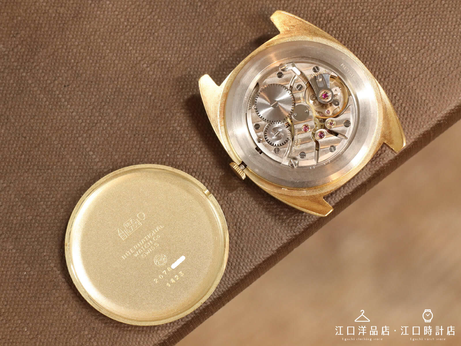 IWC/オールドインター/トノーケース/ゴールドダイヤル/18KYG/手