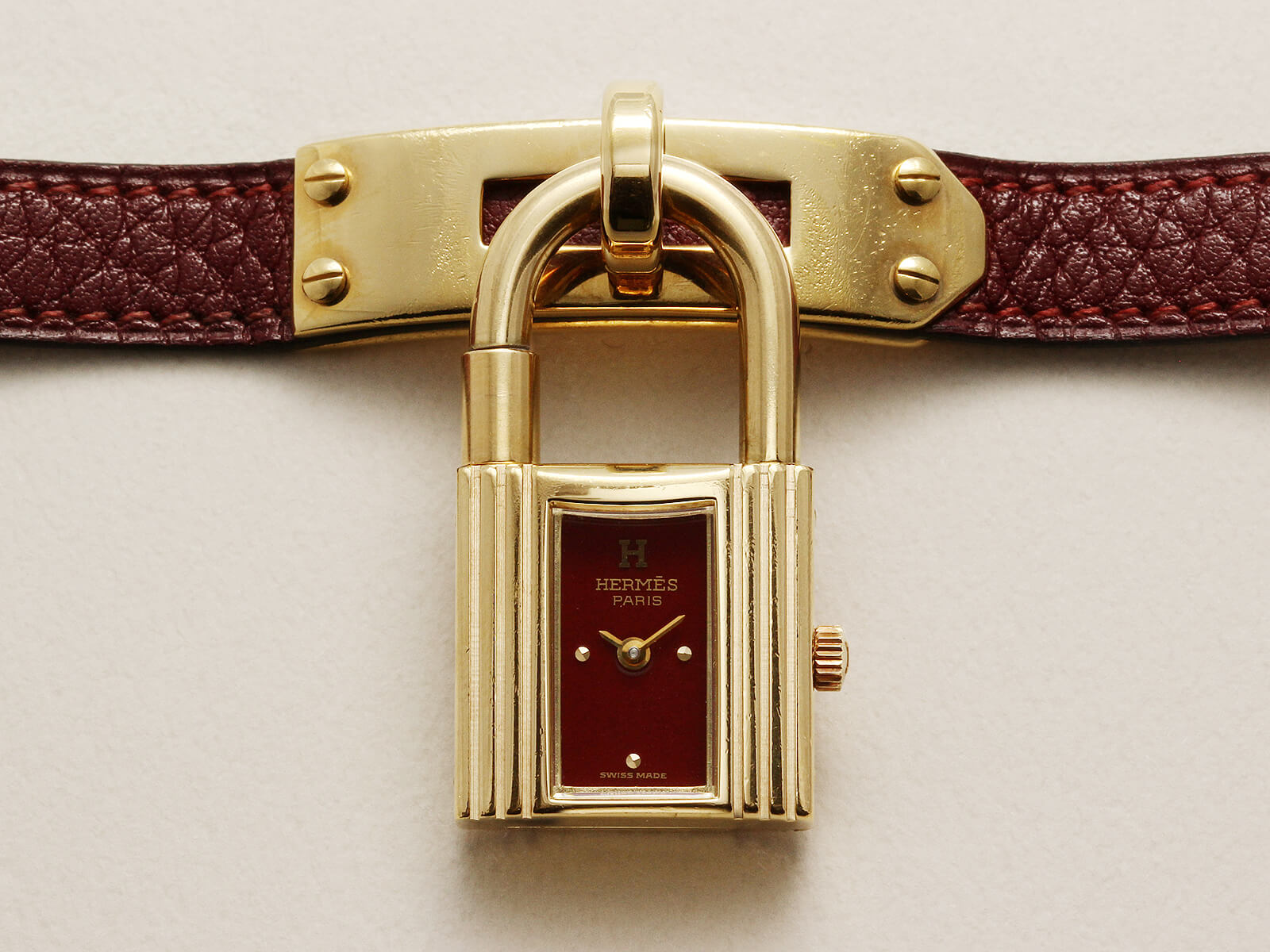 現状品 HERMES エルメス ケリーウォッチ　ボルドー エルメス/ケリーウォッチ/ボルドーダイヤル/Hermes/Kelly