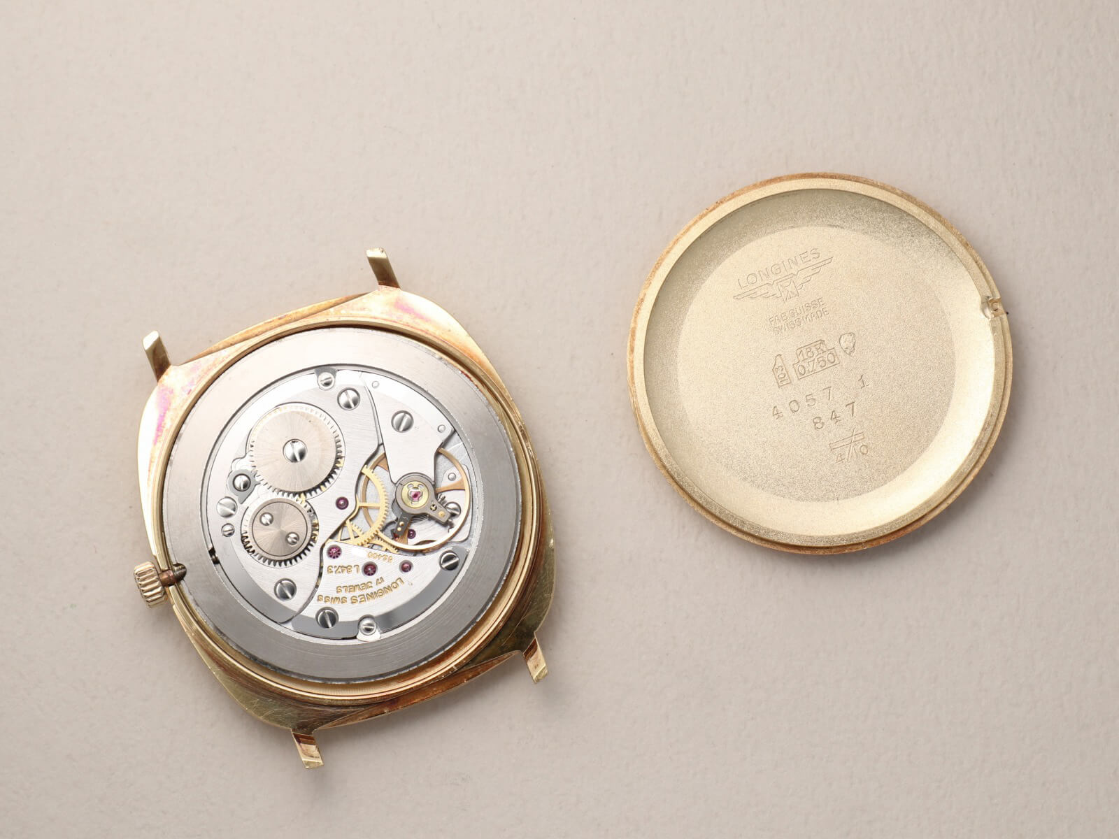 LONGINES 長方形ケース ゴールド/ブラウン 時計　稼働　基盤交 LONGINES 長方形ケース ゴールド/ブラウン 時計 稼働 基盤交