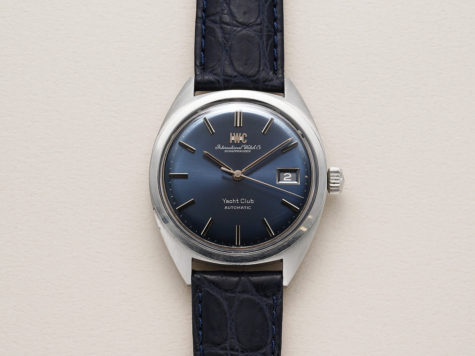 ヴィンテージ・IWCヨットクラブ 自動巻 C.8541B ブルーダイヤル IWC ヨットクラブ 希少なブルーダイヤル Cal.8541B