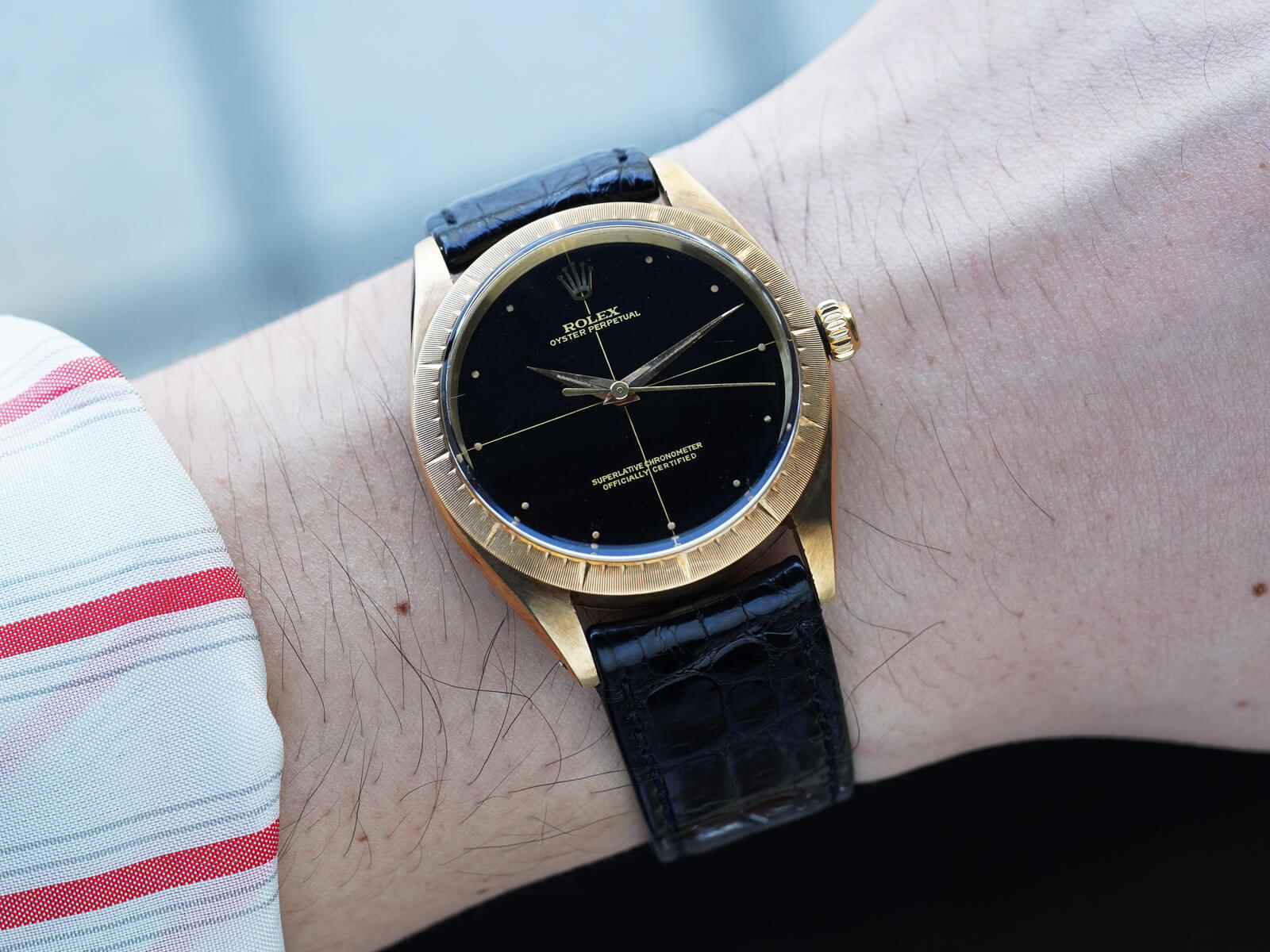 ＲＯＬＥＸ　１００２用　ＥＸ１ブラウンミラーダイアル　アンダーバー　針セット SELECT INC. [ROLEX オリジナルエイジング.ブラックミラー
