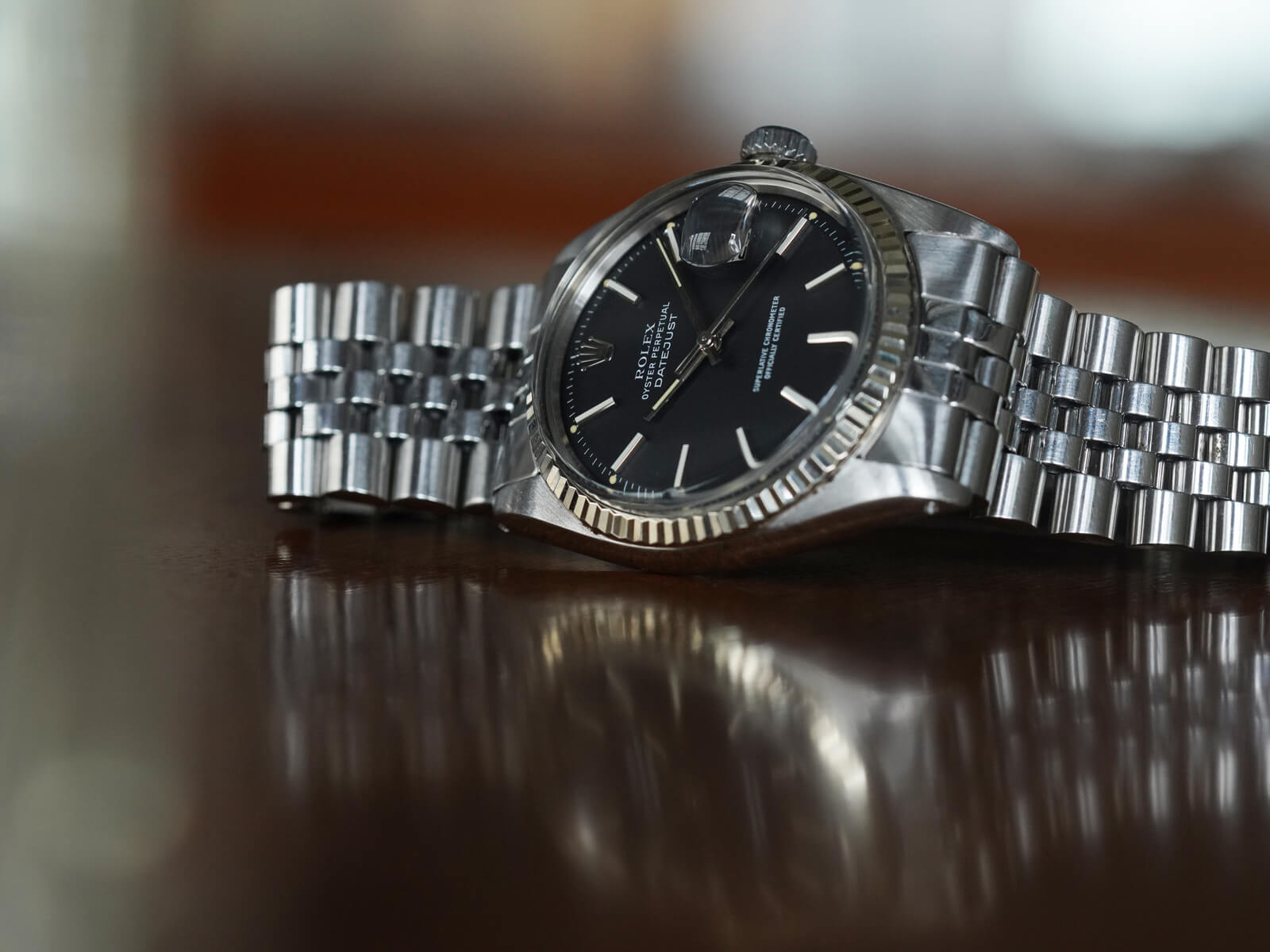 ROLEX デイトジャスト ブラックダイヤル 自動巻き ロレックス/デイトジャスト/マットブラックダイヤル/クロノ
