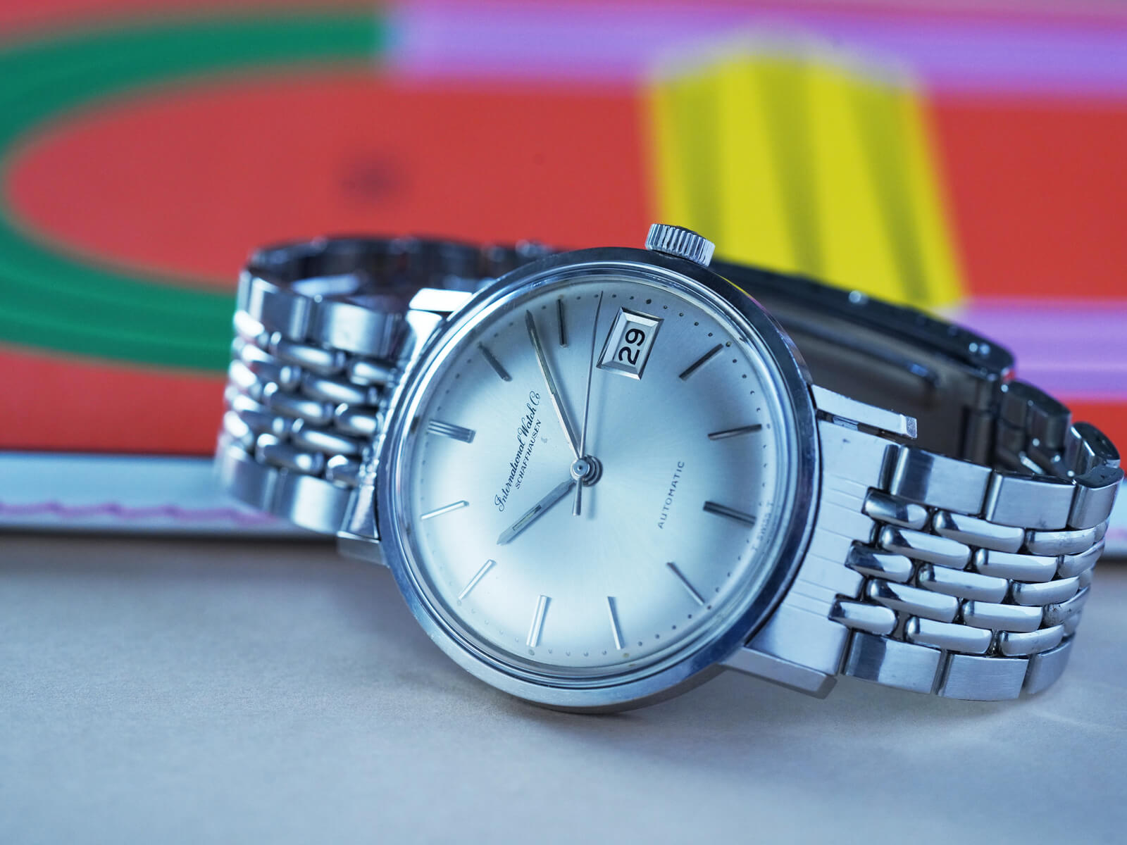 IWC/オールドインター/ラウンドケースデイト/シルバーダイヤル