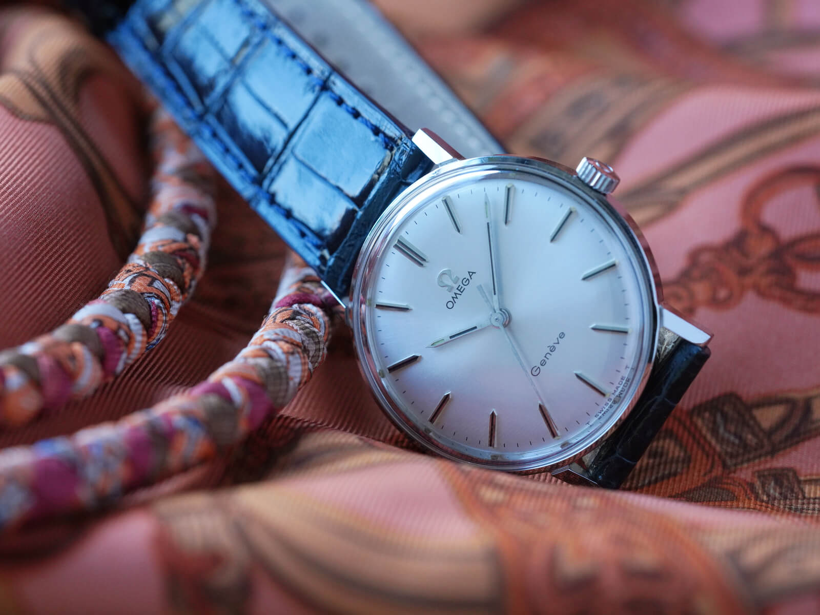 【HAHD】 vintage OMEGA geneve オメガ　時計 オメガ/ジュネーヴ/バレットシルバーダイヤル/Omega/Geneve