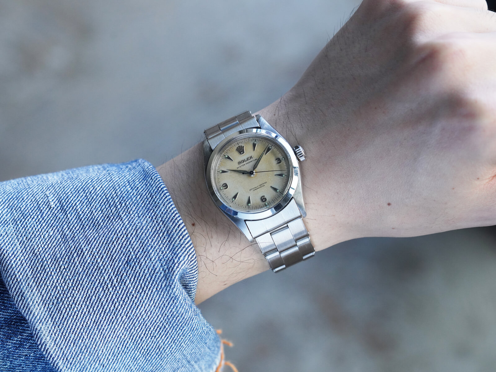 Rolex オイスターパーペチュアルビックアラビアシルバー　※最終お値下げ※ 中古)ROLEX ロレックス オイスターパーペチュアル Ref.176210