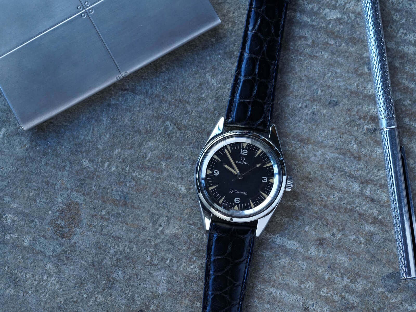 最終値下げ 新品同様 オメガ レイルマスター ブラック40mm 今年1月購入 オメガ/レイルマスター最終型/ブラックダイヤル/Omega