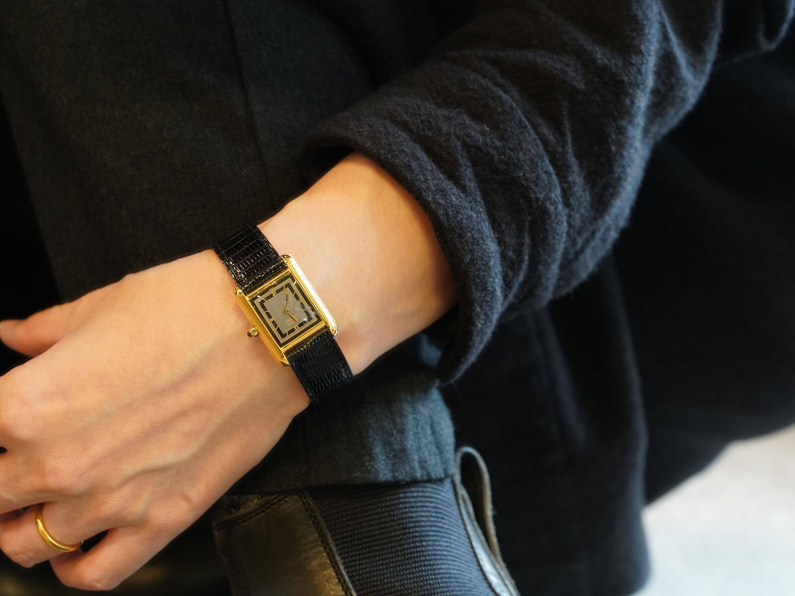 cartier カルティエ　タンクマスト　sm 腕時計 マスト ドゥ カルティエ/マストタンクSM/4点ローマンブラック