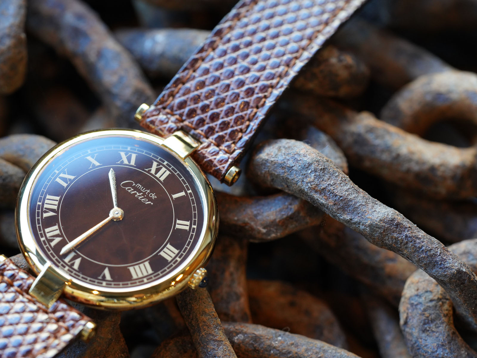 must de Cartier 時計 ブラウンレザー Cartier 'Must De Cartier' 21 – Analog:Shift