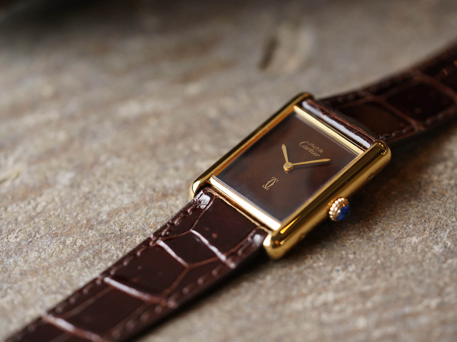 カルティエ　マストタンク　手巻き　メンズ　ヴェルメイユ　フルオリジナル　LM SELECT INC. [CARTIER マストタンク LM 手巻き ブラックローマン