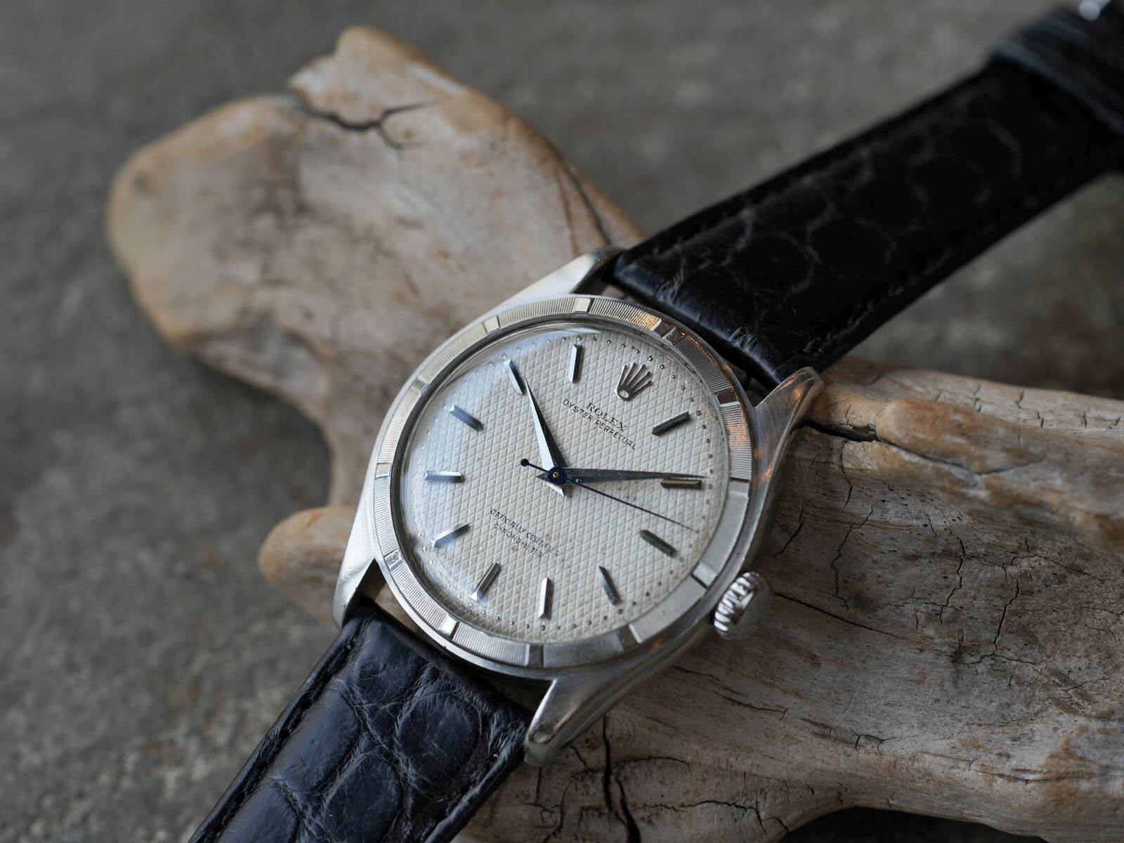 ロレックス 1950 ホワイトダイヤル rolex アンティークメンズ腕時計