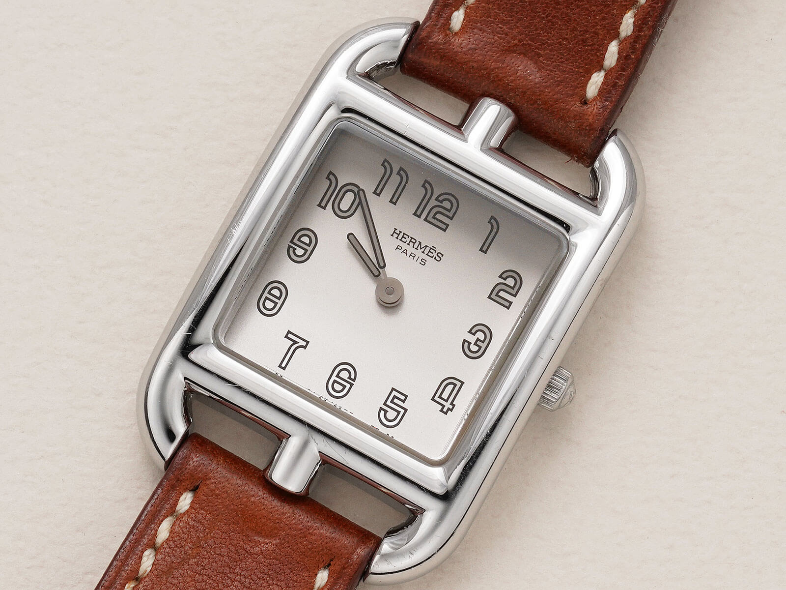 Hermes 腕時計　ドゥブルトゥール　ホワイトレザー