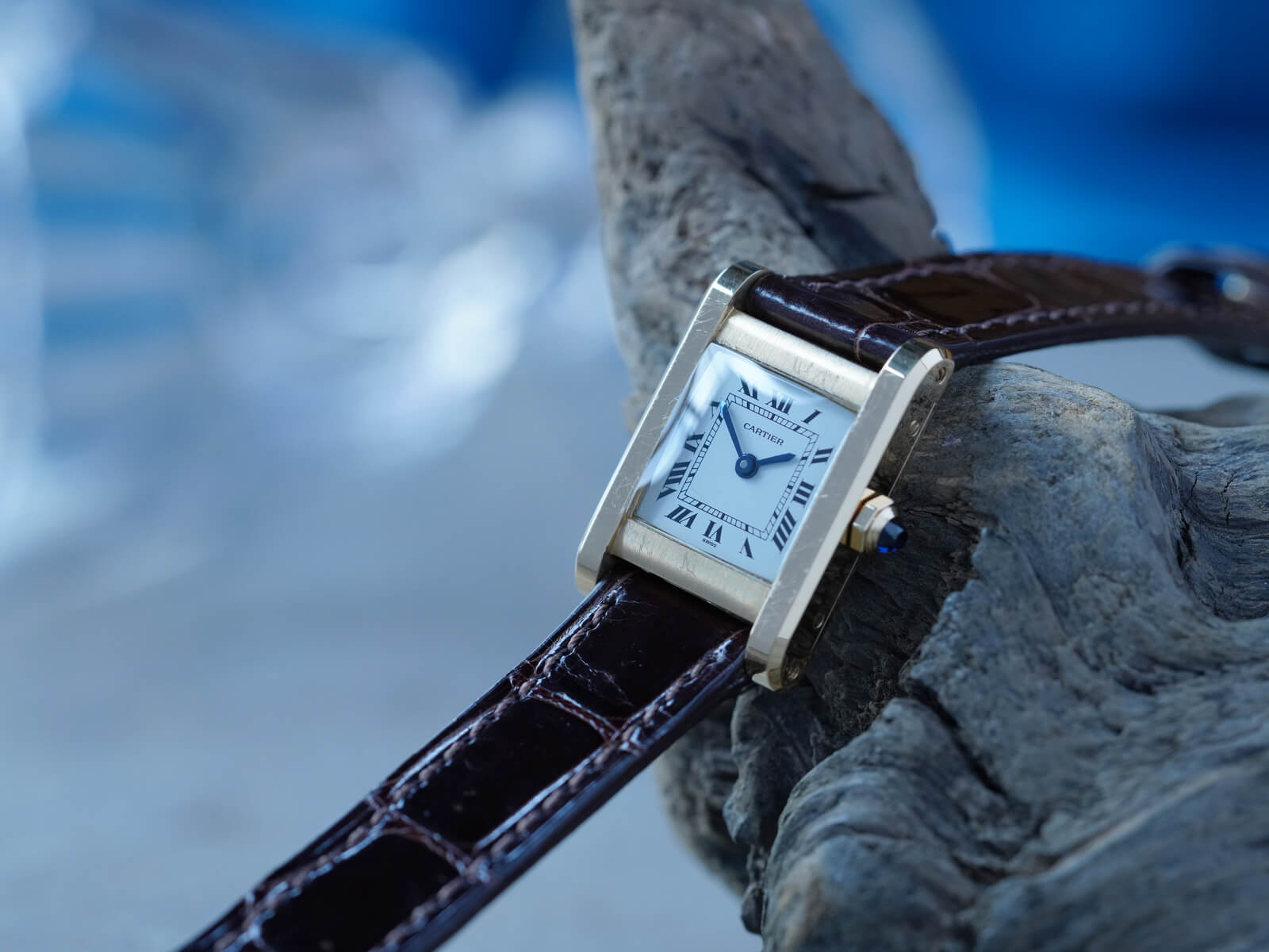 ファッション小物【仕上済/ベルト2色】カルティエ タンク SM ローマン レディース 腕時計