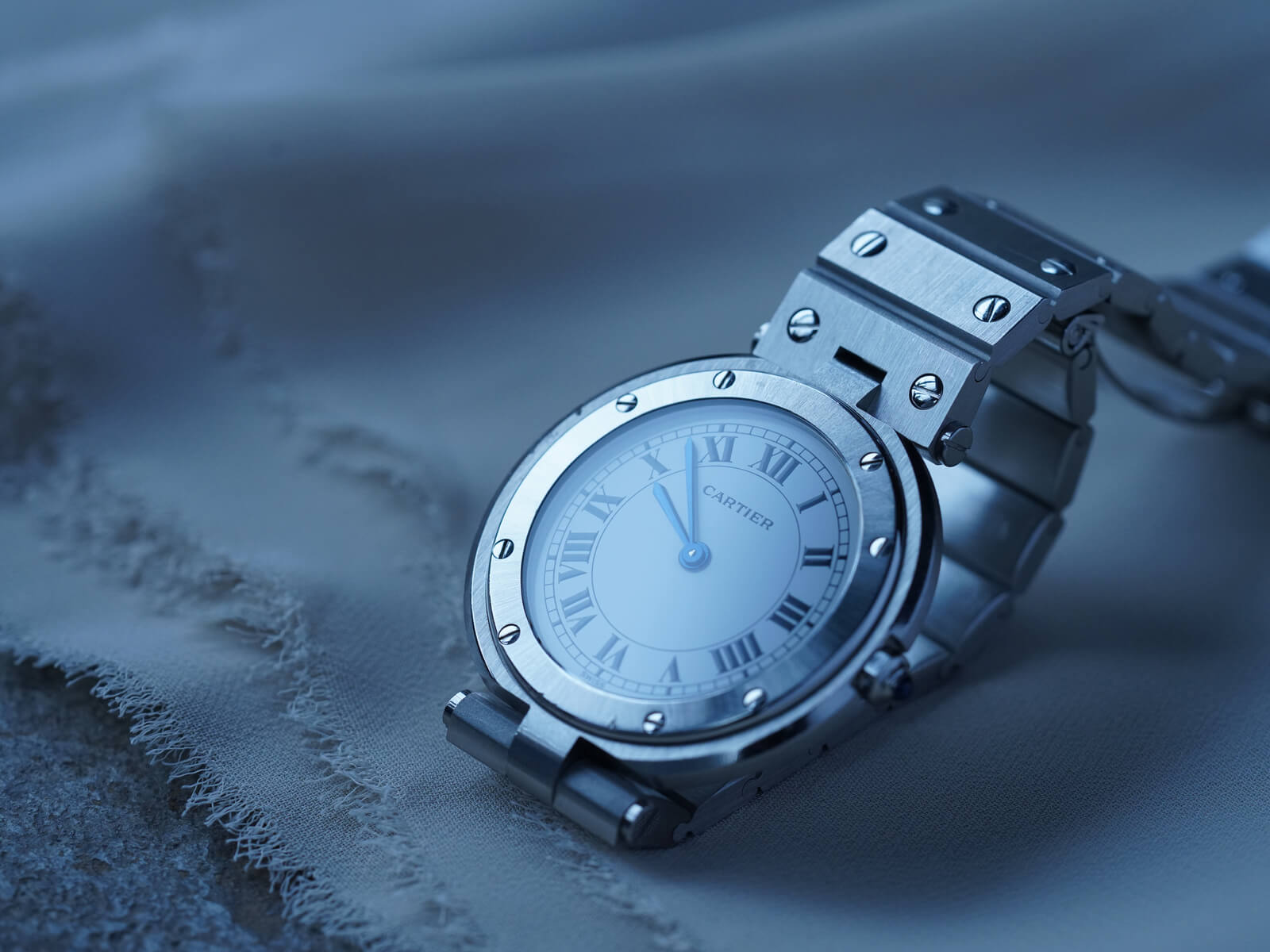 Cartier☆サントスラウンド腕時計