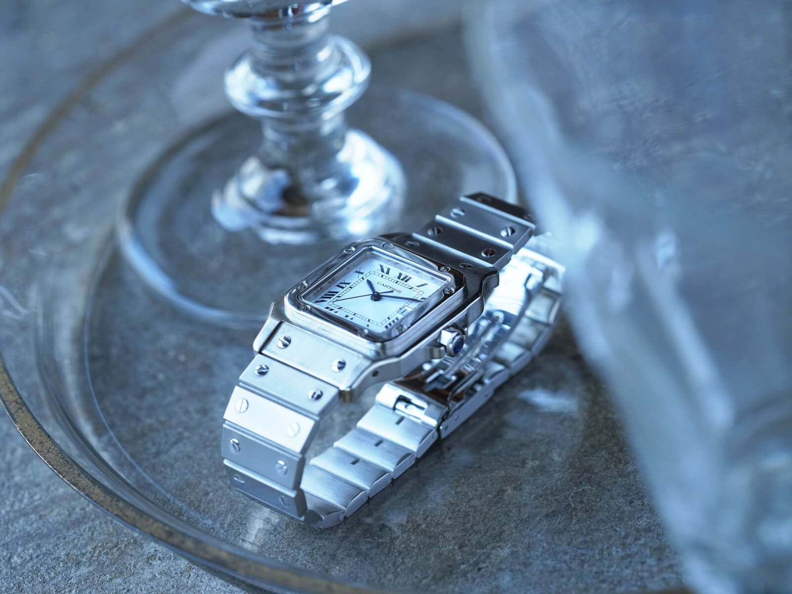 腕時計 交換用 レザー 革 ベルト グレー 23mm 【対応】カルティエ 