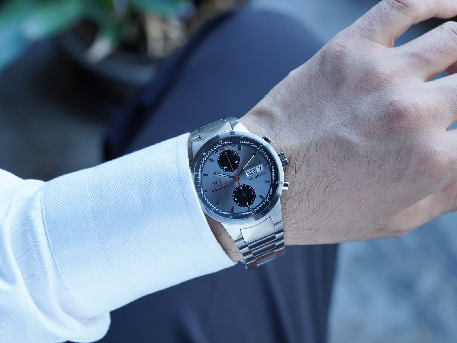 【希少モデル】IWC×PRADA 世界限定2000本 メンズ クロノグラフ腕時計