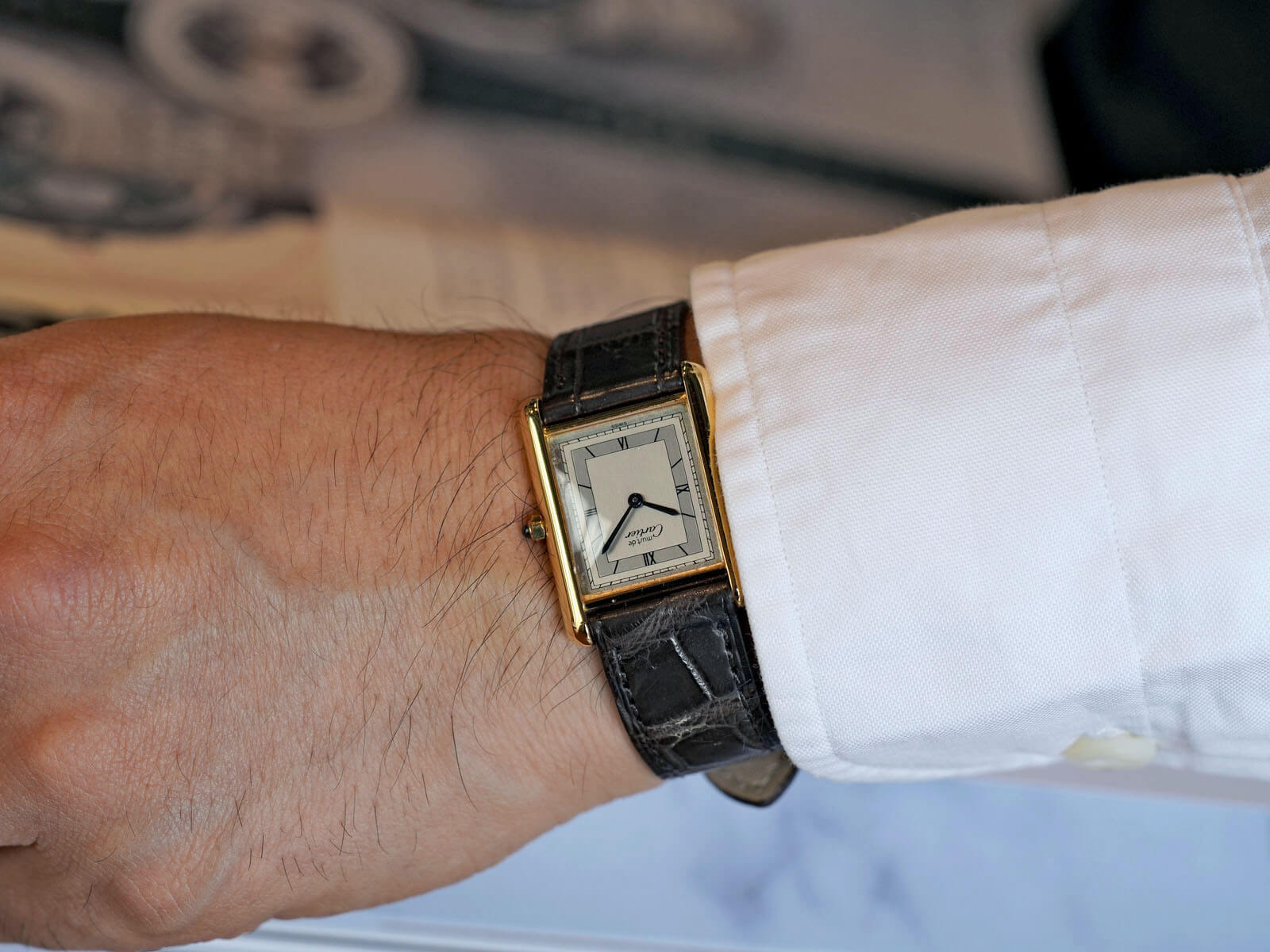 マスト ドゥ カルティエ/マストタンクLM/枠有4点ローマシルバー/Must de Cartier/Tank must Vermeil/Four  Point Silver Roman Dial | 江口洋品店・江口時計店 / Eguchi Store Watch, Repair, Clothes