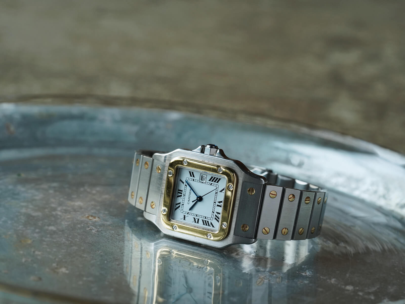 カルティエ/サントスガルベLMデイト/ホワイトローマダイヤル/Cartier/Santos Galbee Date/White Roman Dial  - ECW SHOTO(江口洋品店・江口時計店)/Eguchi Vintage Clothes u0026 Watch u0026 Watchrepair